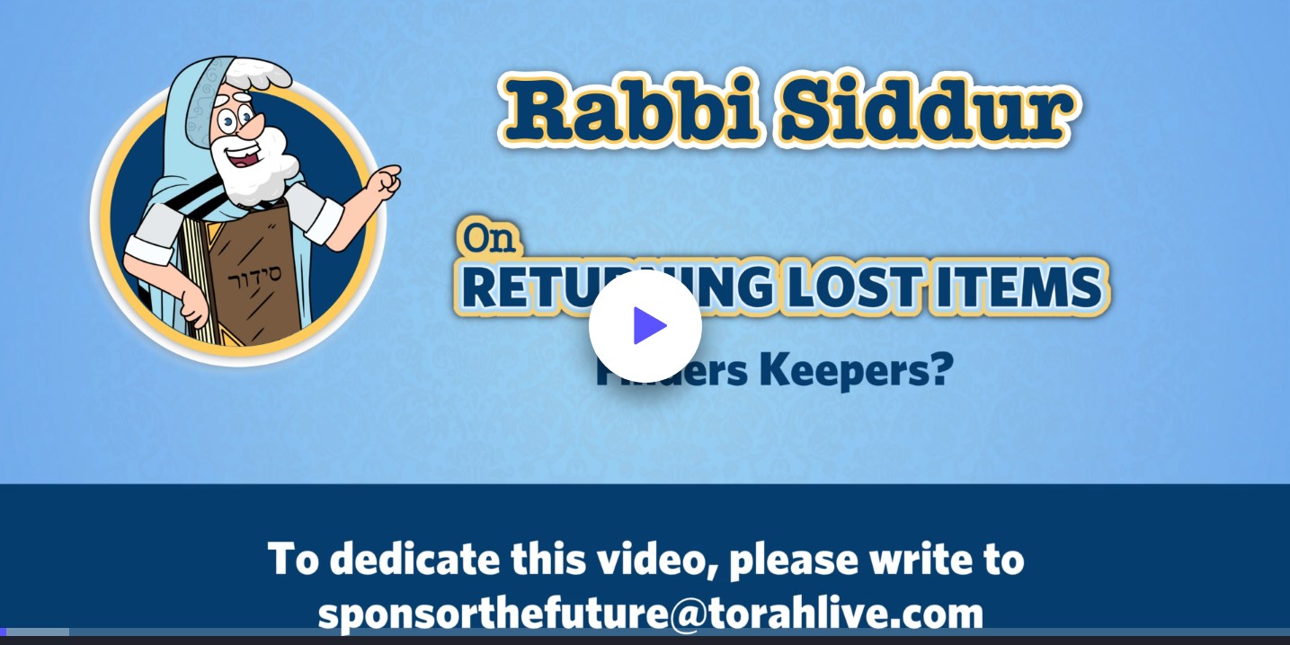 (5:52)R’ Siddur Returning Lost Objects